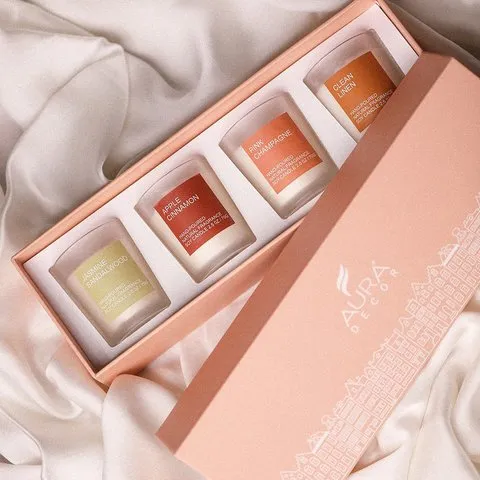 Fragrance Votive Candle Set with Frosted Glass by Auradecor image 5