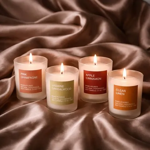 Fragrance Votive Candle Set with Frosted Glass by Auradecor image 4