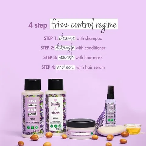 Love Beauty & Planet Argan Oil and Lavender Shampoo + Argan Oil & Lavender Hair Mask Combo image 7