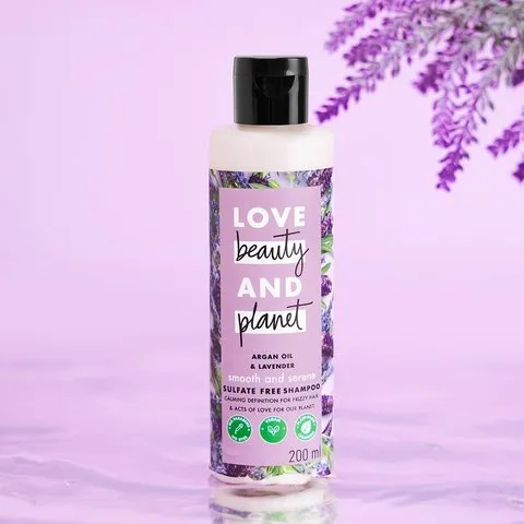 Love Beauty & Planet Argan Oil and Lavender Shampoo + Argan Oil & Lavender Hair Mask Combo image 2