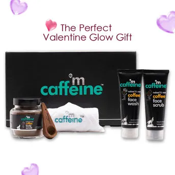 MCaffeine Coffee Moment Skin Care Gift Kit – Valentine’s Day Self-Care Skincare Set (200g + 100ml) image 1