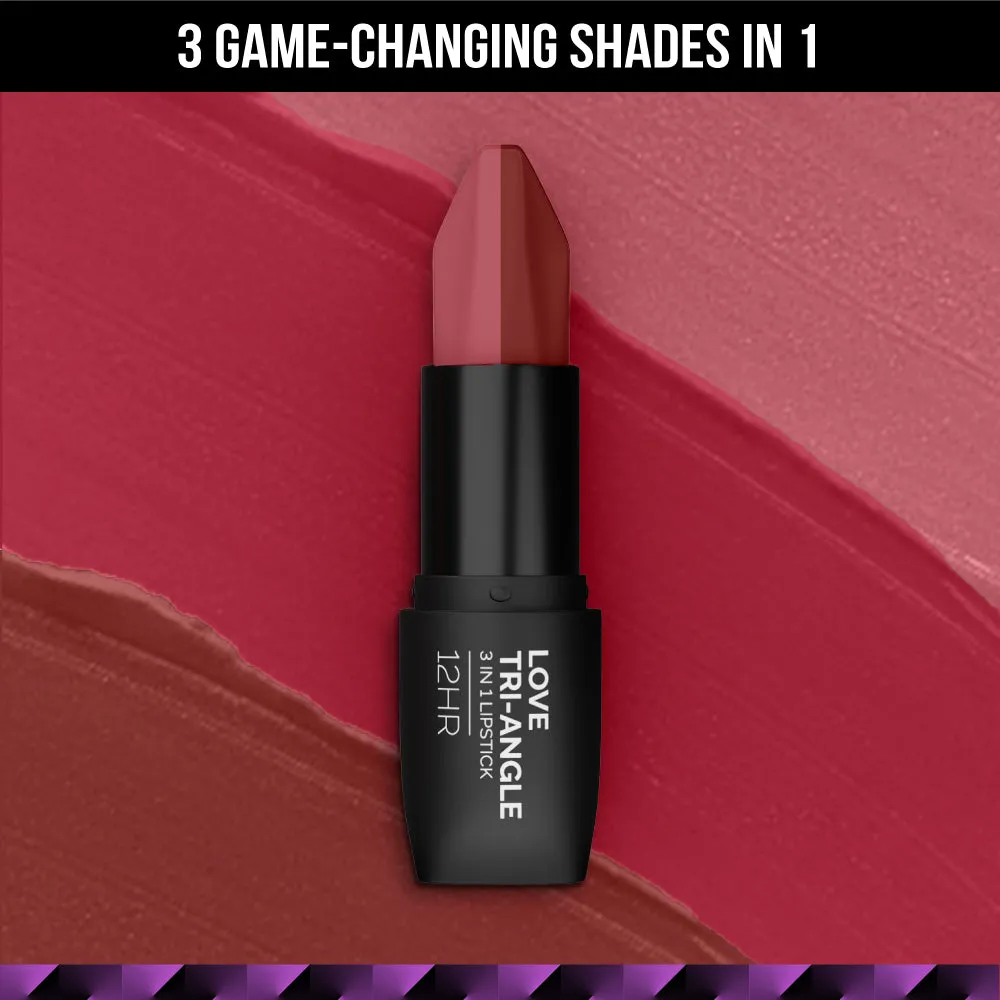 STAZE 9to9 Love Tri-Angle 3 in 1 Transferproof Lipstick 3.8 g - Brick Pink 01 image 2
