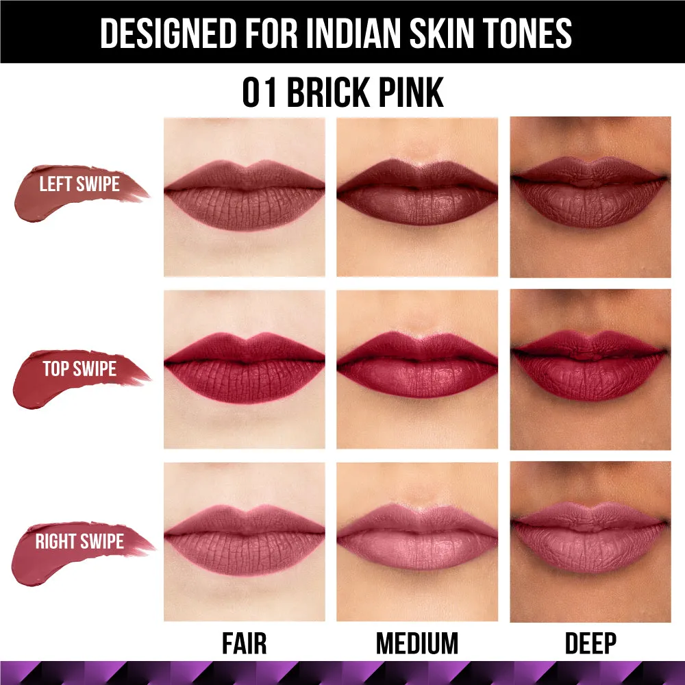 STAZE 9to9 Love Tri-Angle 3 in 1 Transferproof Lipstick 3.8 g - Brick Pink 01 image 4