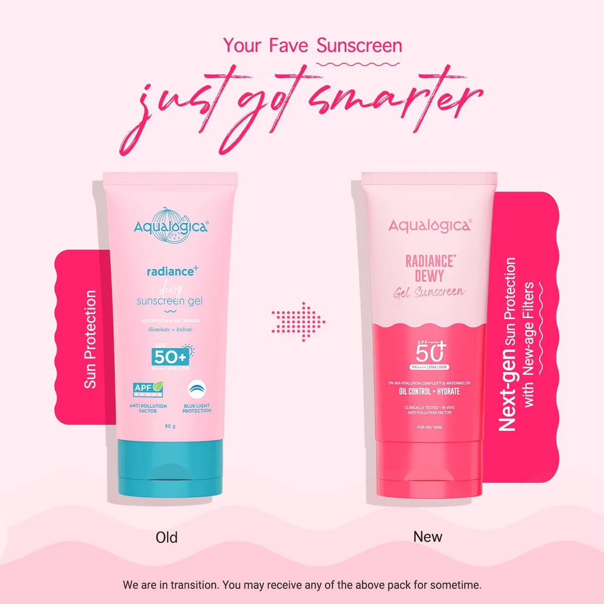 Aqualogica Lightweight Radiance Dewy SPF 50+ PA+++ Oily Skin No White cast Sunscreen- 80g image 2