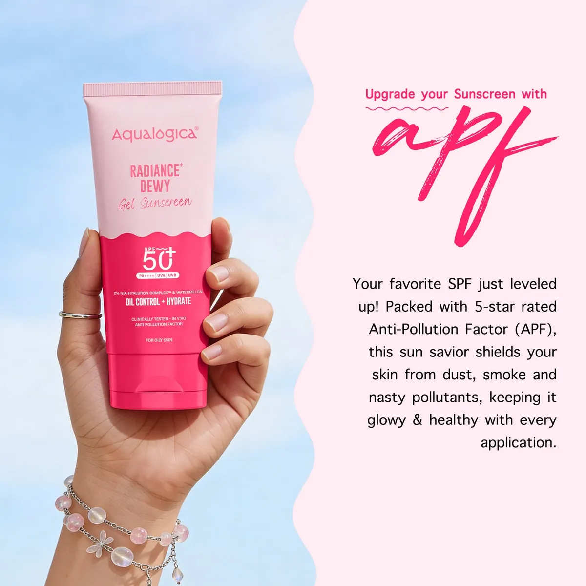 Aqualogica Lightweight Radiance Dewy SPF 50+ PA+++ Oily Skin No White cast Sunscreen- 80g image 8