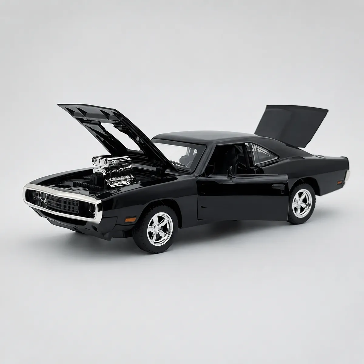 Dodge Charger 1970 Fast & Furious 1:24 diecast scale model car collectible - Black image 2