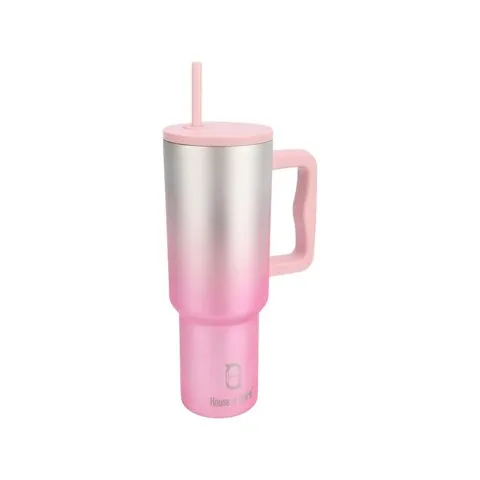 House of Quirk Insulated Solid Tumbler With Straw & Cleaner image 1