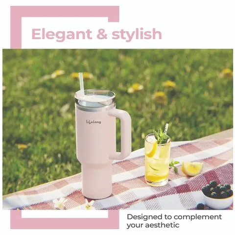 Lifelong Double Walled Vacuum Insulated Tumbler (Rose Pink) image 7
