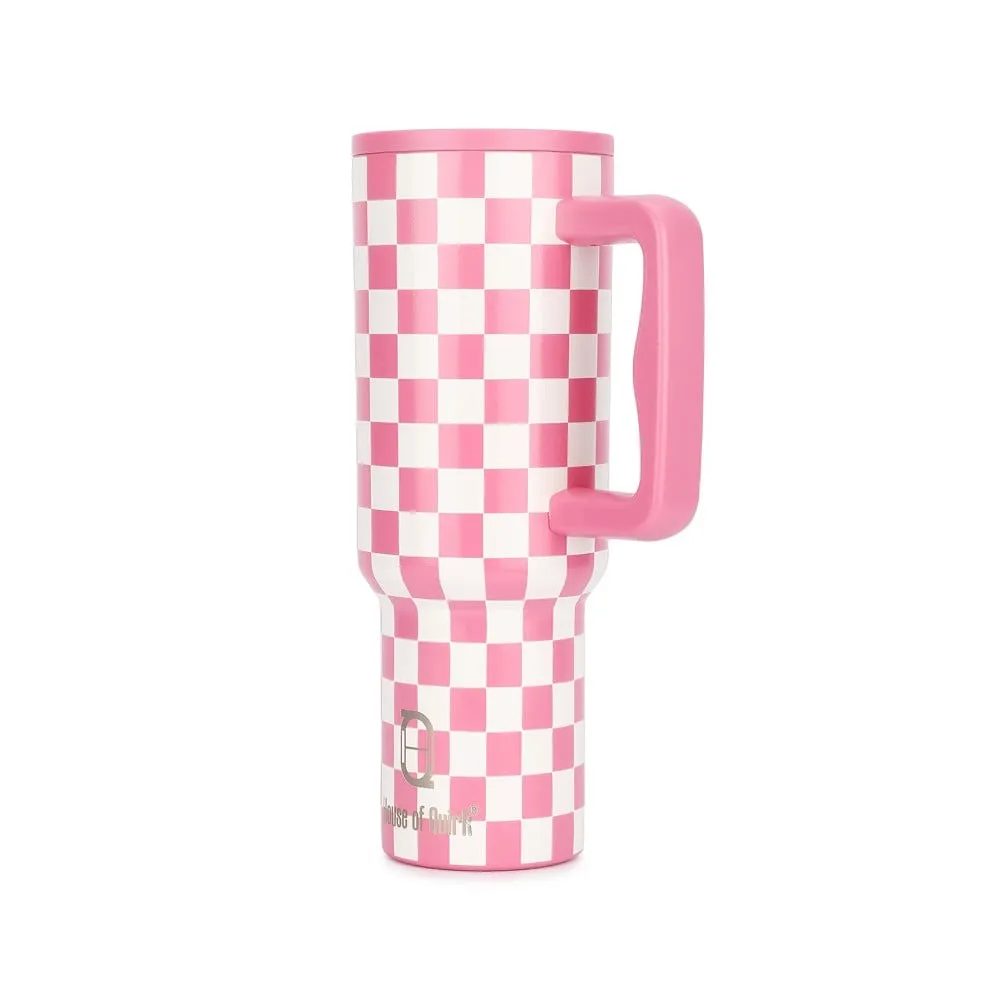 House of Quirk Check Printed Tumbler image 1