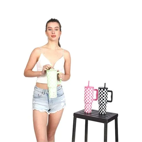 House of Quirk Check Printed Tumbler image 6