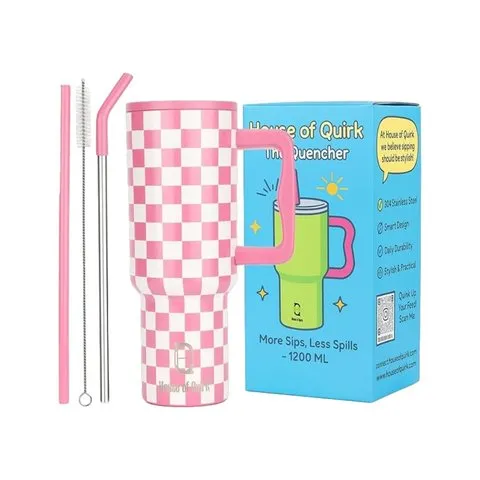 House of Quirk Check Printed Tumbler image 4