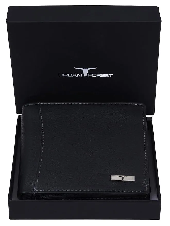 URBAN FOREST Oliver Black Leather Wallet for Men with RFID Protection image 1
