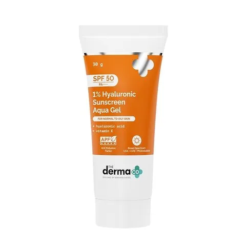 The Derma Co 1% Hyaluronic Sunscreen Gel Aqua (30 g) (SPF 50 PA++++)