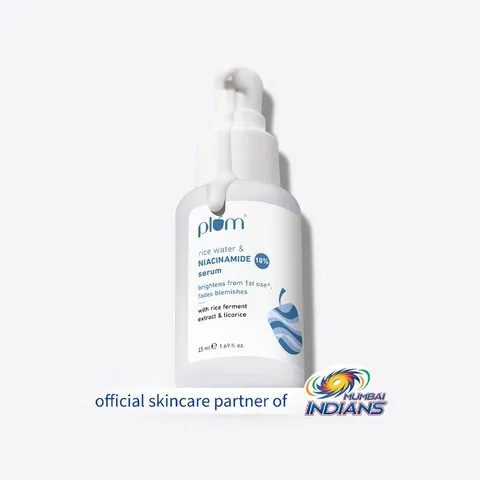 Plum 10% Niacinamide Brightening Face Serum with Rice Water - Clarity Boost