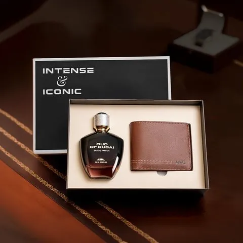 Ajmal Intense & Iconic Perfume + Wallet Gift Box for Men