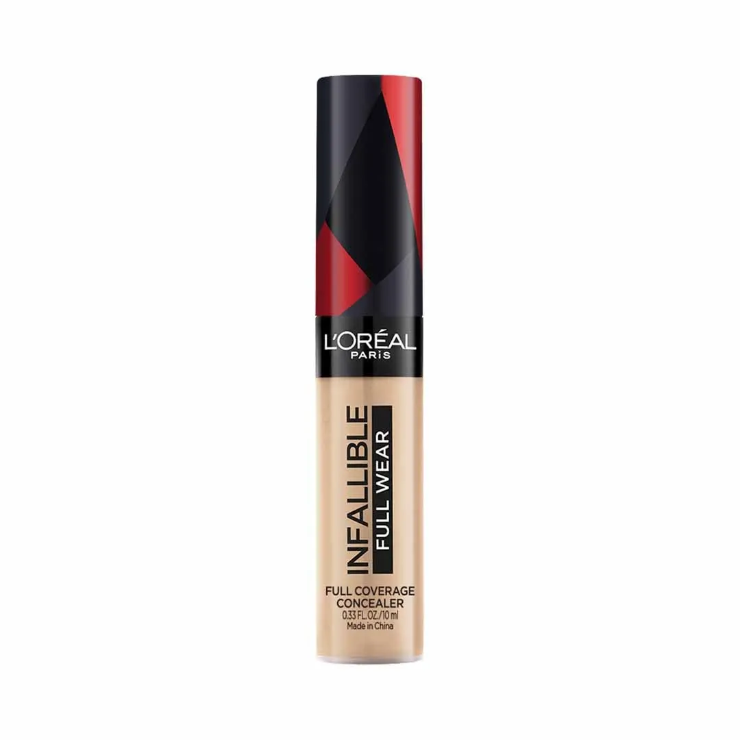 L'Oreal Paris Infallible Full Coverage Concealer, High Cover, Longwear, Waterproof Formula, For Undereye Circles and Blemishes, For Highlighting and Contouring, Shade: 314, 10g