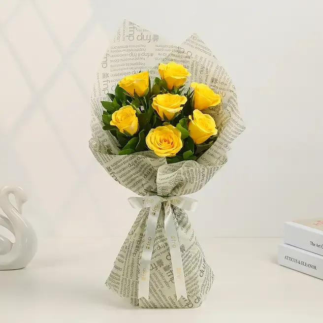 Serene 7 Yellow Roses Bunch
