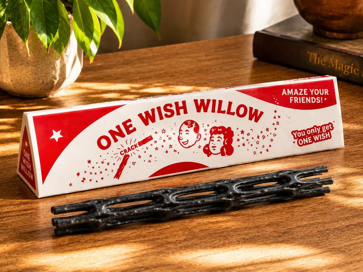 One Wish Willow Magic Wish Stick Toy Prop with Collector Gift Box | Novelty Fantasy Wand Accessory | Display Piece, Obsession Movie Party Prop & Gift Item | Black (2)