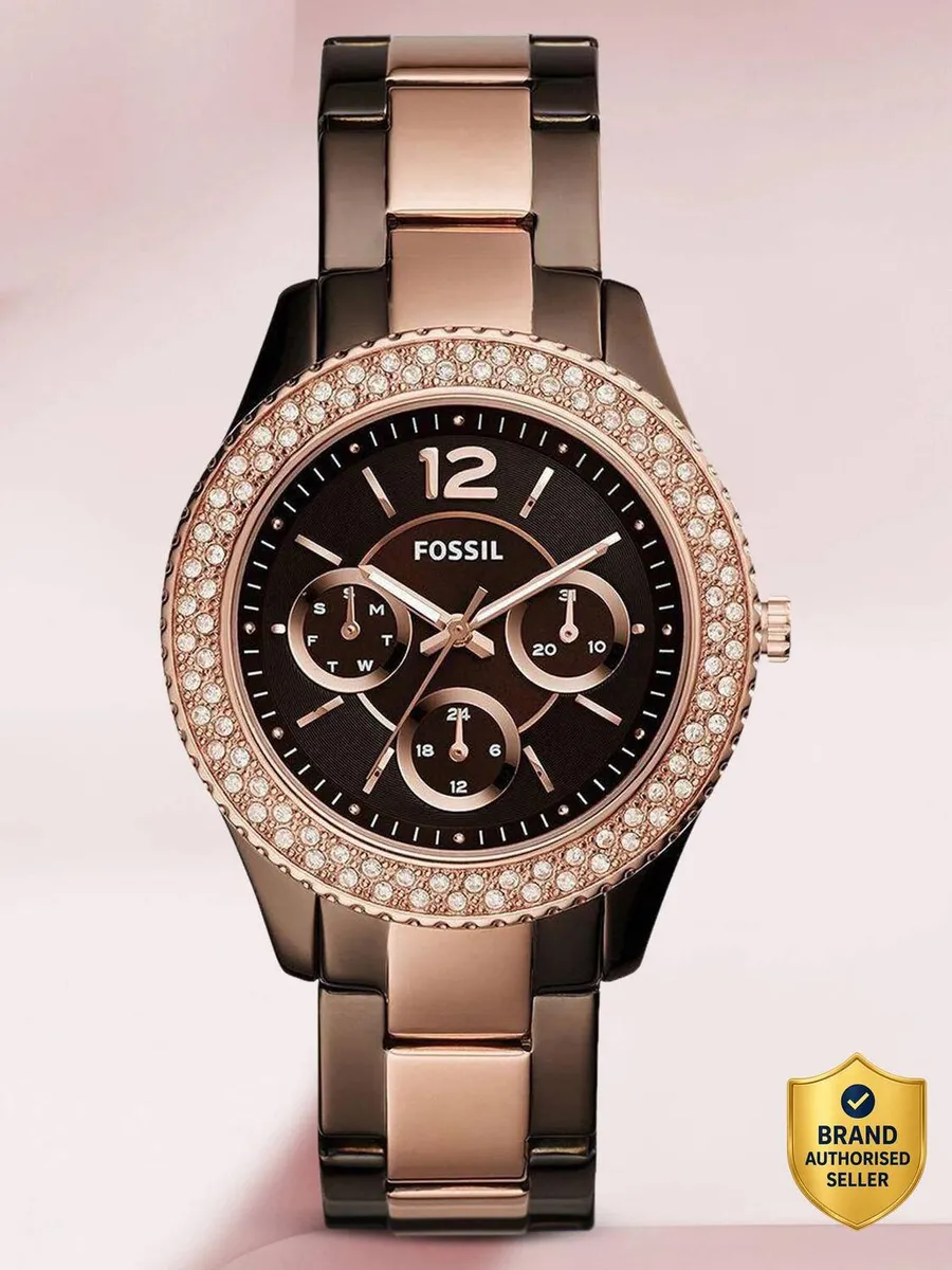 FOSSIL Stella Analog Watch  - For Women ES4079 - Brown Dial