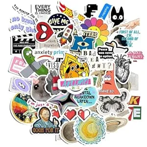 Vinyl 50pcs Demon Aesthetic Fanart Self Adhesive Sticker Pack Water Bottle Travel Case Guitar Luggage Motorbikes (Water Resistant Scratch Resistant Residue-Free Removal) 10 cm