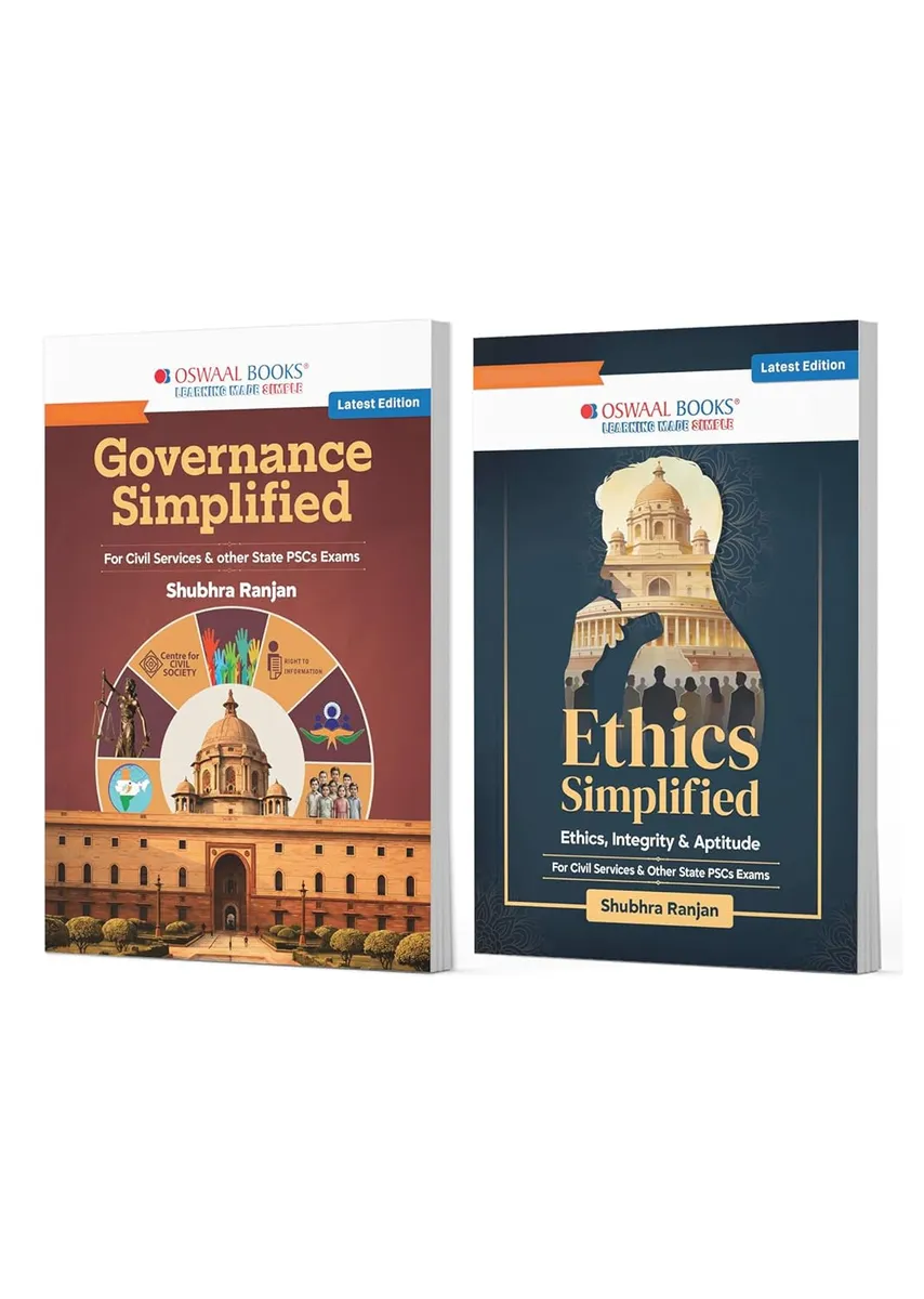 Oswaal UPSC GS Paper II & IV Complete Mains Bundle 2026 | Governance Simplified + Ethics, Integrity & Aptitude | PYQ-Based | Case Studies | Answer Writing | By Shubhra Ranjan