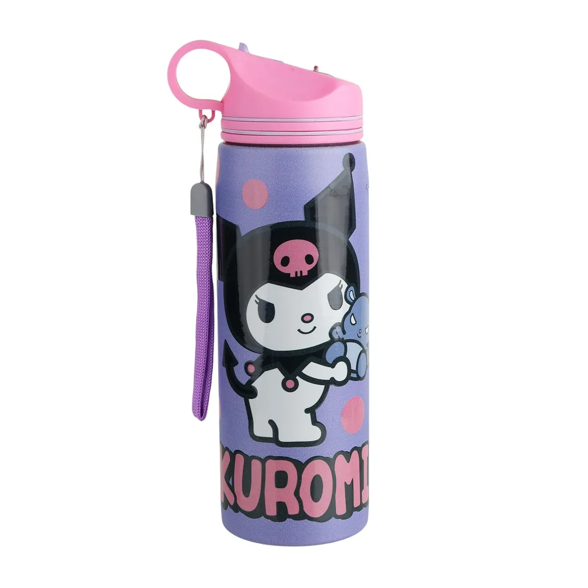 Kuromi Printed Water Bottle 700 ml | Leakproof Sipper Bottle for School & Travel