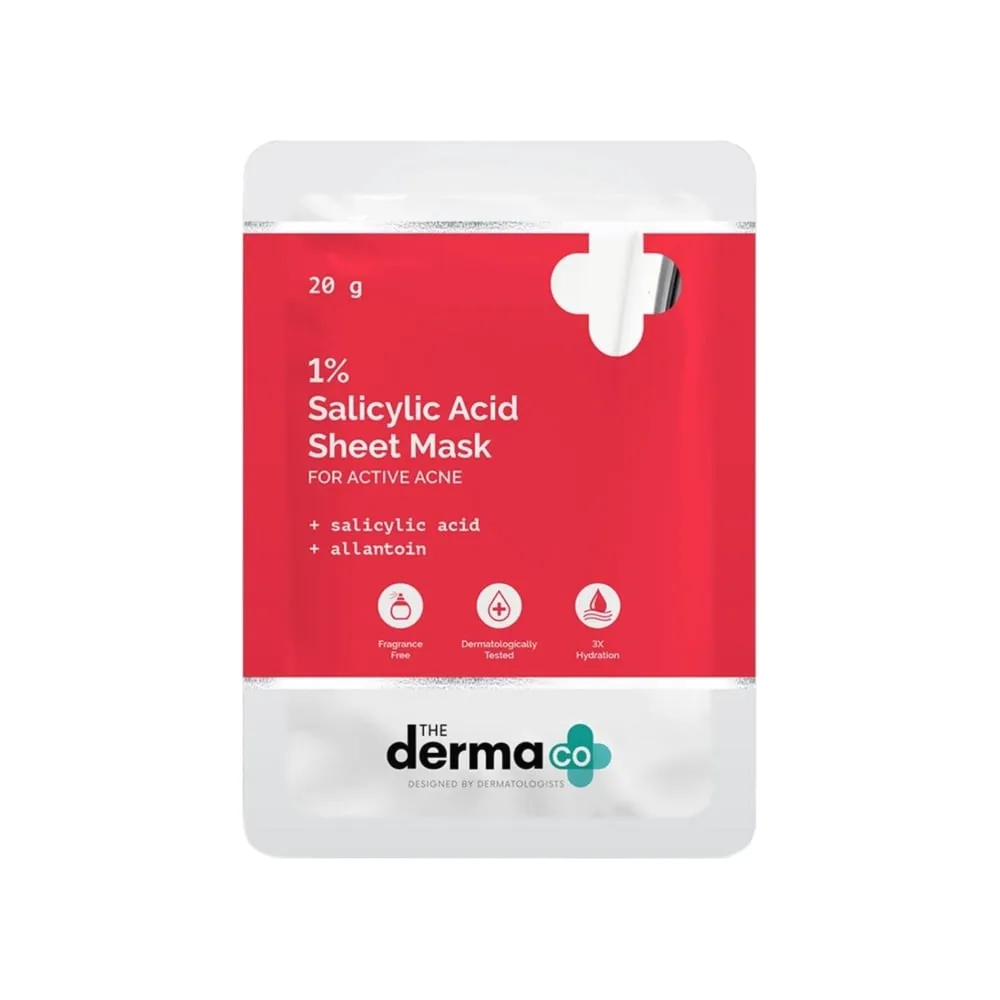 The Derma Co 1% Salicylic Acid Sheet Mask (1 pc)