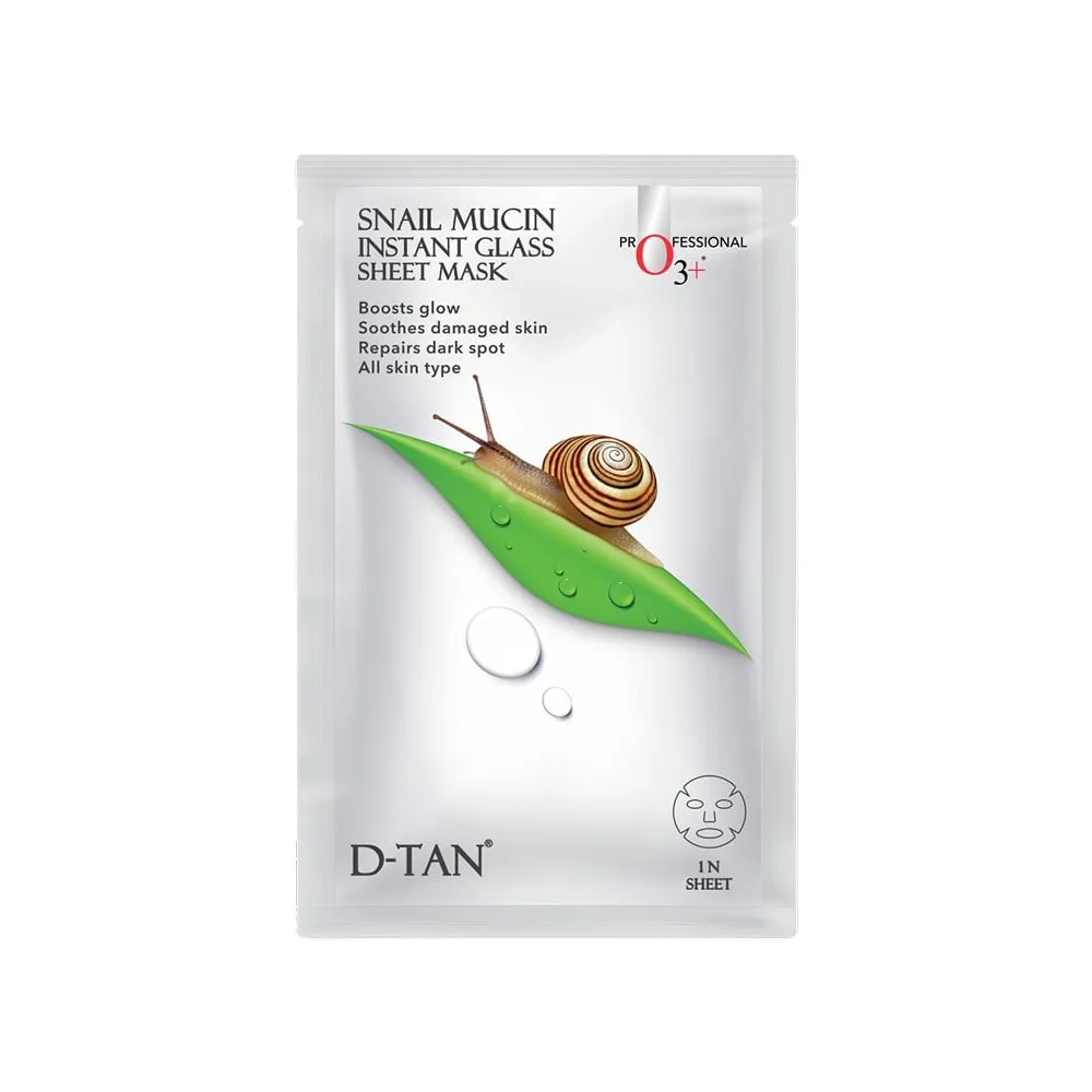 O3+ Snail Mucin Instant Glass Sheet Mask (1 pc)