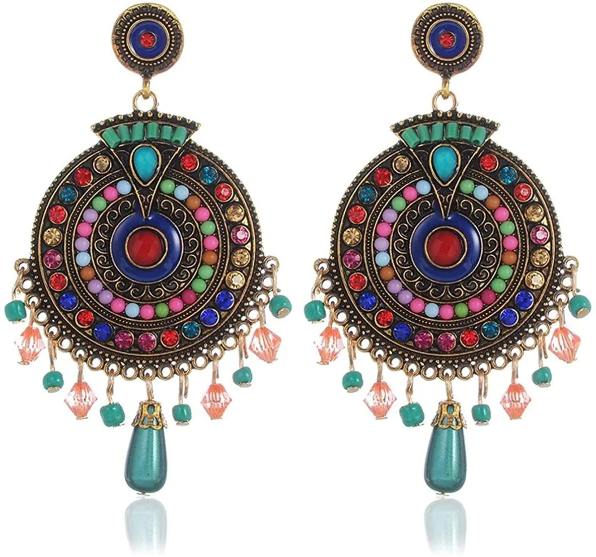 YouBella Jewellery Bohemian Multi-Color Earrings for Girls and Women