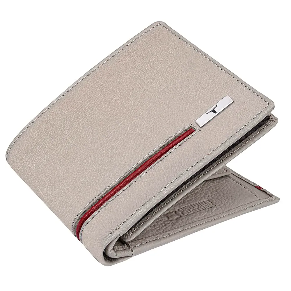 URBAN FOREST Stag Sand/Red Leather Wallet for Men