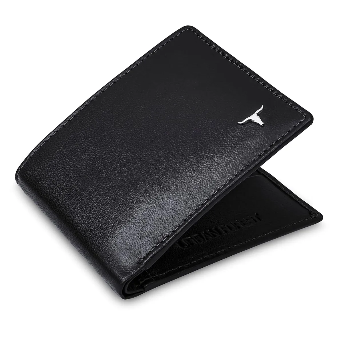 URBAN FOREST George Black Leather Wallet for Men