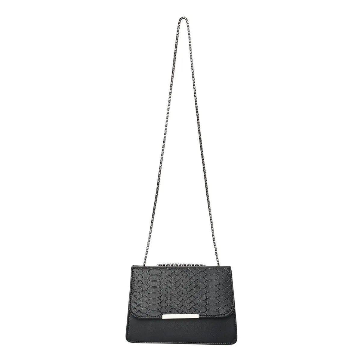 Caprese Martha Medium Textured Sling Bag for Women | Crossbody Handbag with Adjustable Gold-Tone Chain Strap | Magnetic Button | Designer Party & Casual Purse with Secure Magnetic Closure