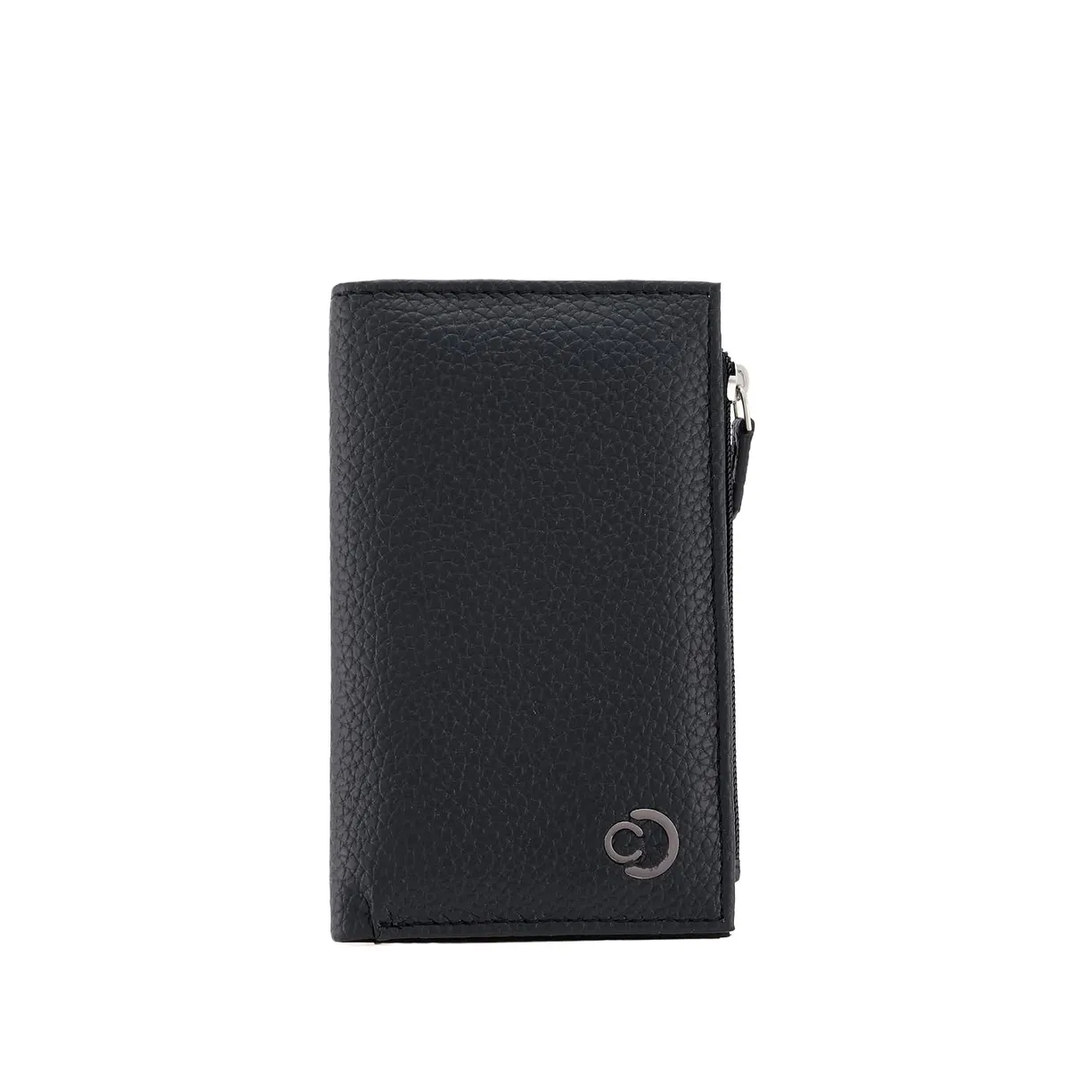 Caprese Monique Small Textured Bifold Wallet for Women | Compact Handheld Purse with 6 Card Holder Slots | Slim Designer Wallet with Secure Snap Button & Zippered Coin Pocket (Black)