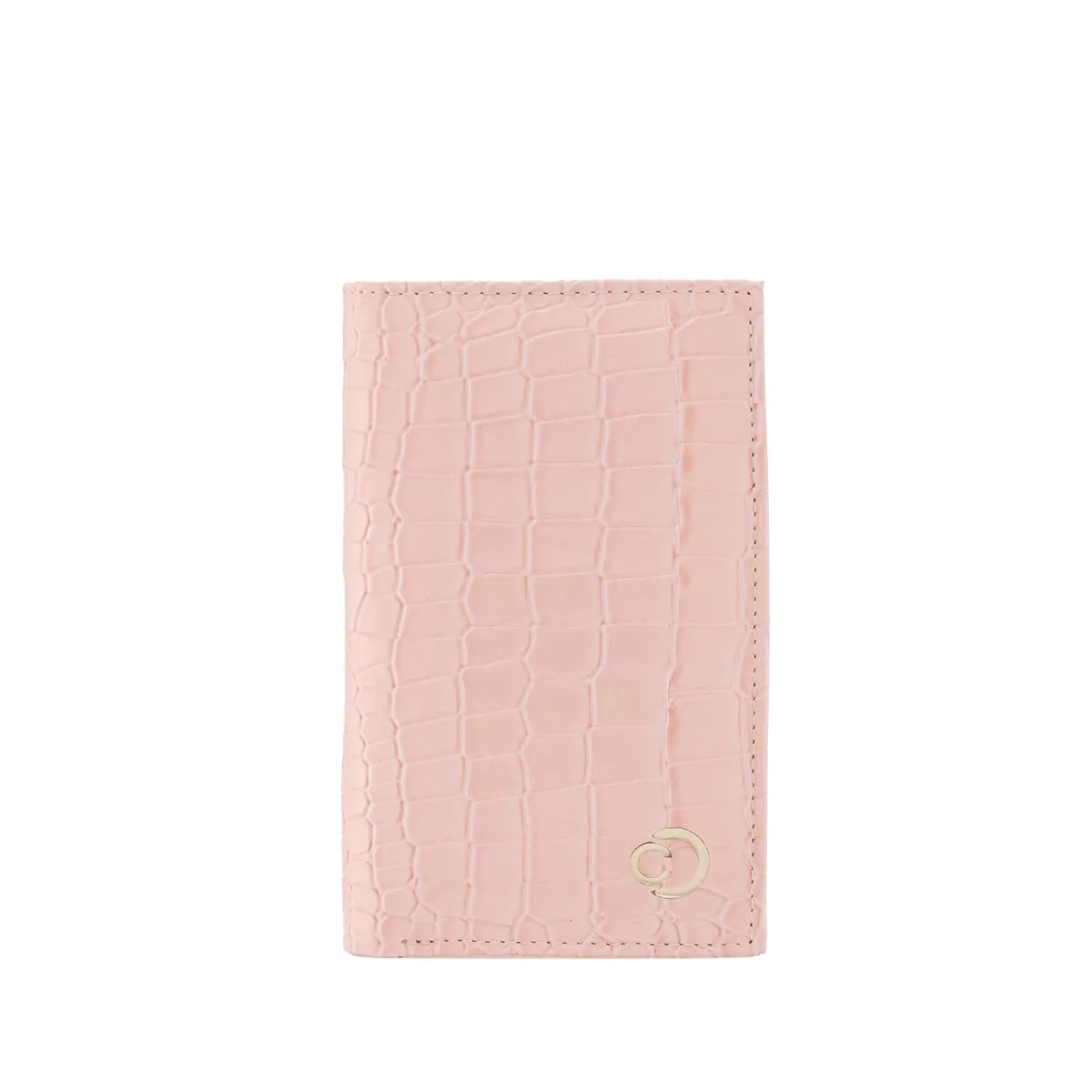 Caprese Vega Small Textured Bifold Wallet for Women | Compact Handheld Purse with 6 Card Holder Slots | Slim Designer Wallet with Secure Button & Zipper Closure (Soft Pink)
