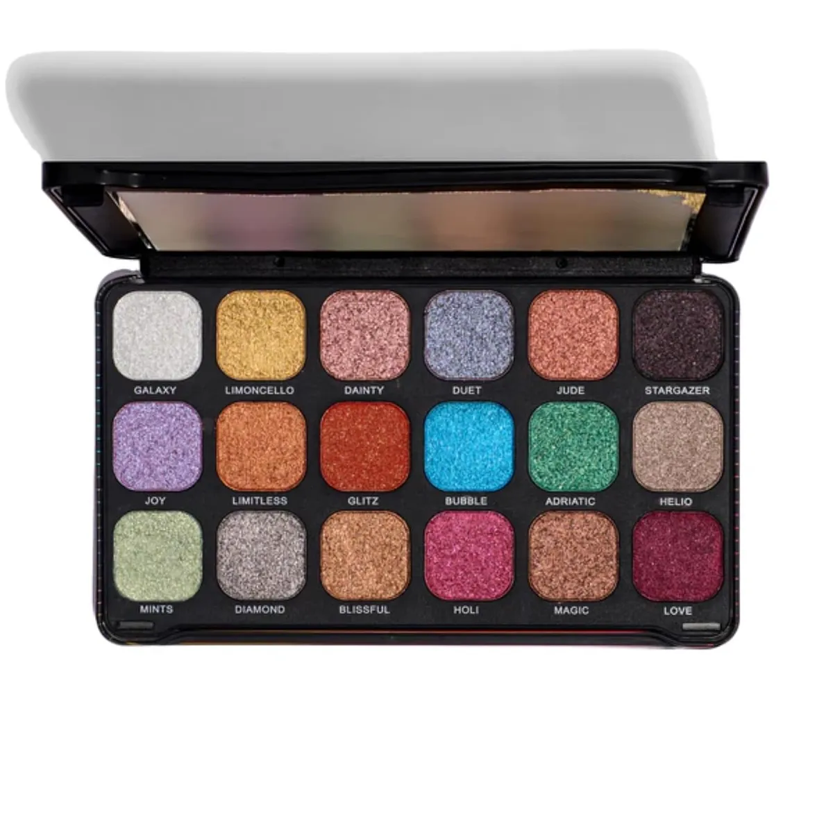 EUROPE GIRL 18 COLOR DIAMOND SHINE PIGMENTED EYESHADOW PALETTE (DAZZLE LIGHT)