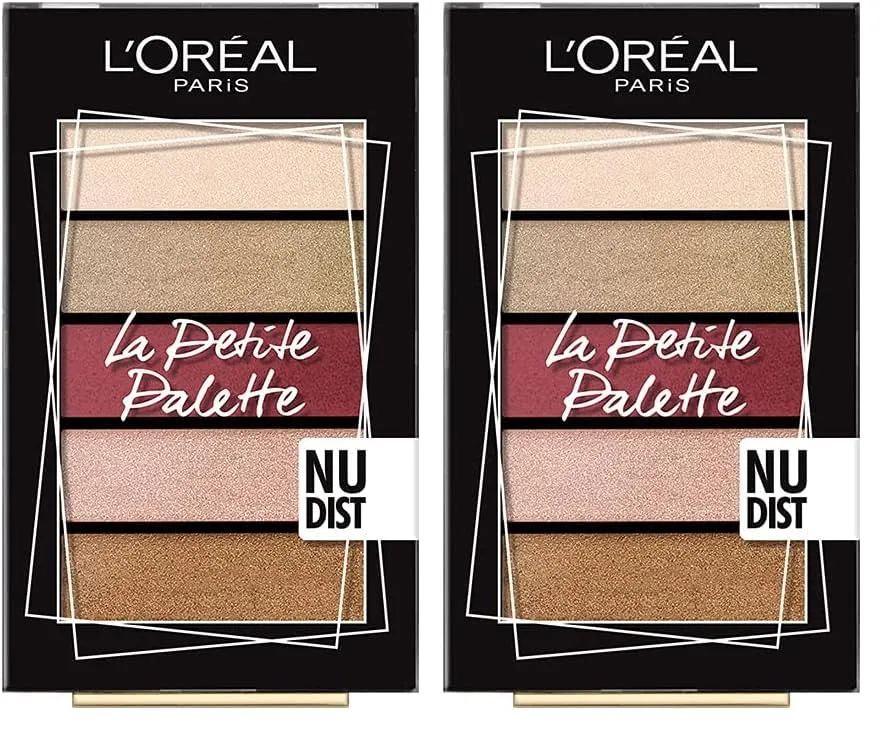 L'Oreal Paris La Petite Eyeshadow Palette, Nudist (Pack of 2)