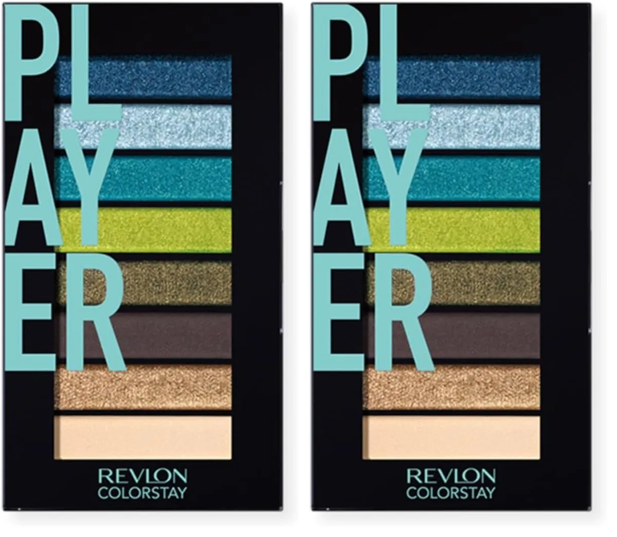 Revlon Eyeshadow Palette, ColorStay Looks Book Eye Makeup, Highly Pigmented in Blendable Matte & Metallic Finishes, 910 Player, 0.12 Oz (Pack of 2)