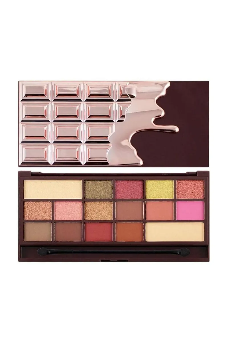 Makeup Revolution Eyeshadow London I Heart Makeup Palette (Eyeshadow), Chocolate Rose Gold V4, Matte & Shimmery Finish, 22g