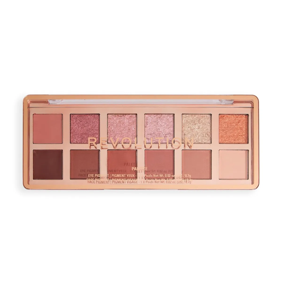 Makeup Revolution True Icon Bronze Eyeshadow Palette | 12 Warm Matte, Shimmer & Cream Shades for All-Day. Smokey or Bridal Looks | Blendable, Long-Wear, High Pigment Eye Makeup for Indian Skin Tones | No Fall-Out Formula- 8.4g