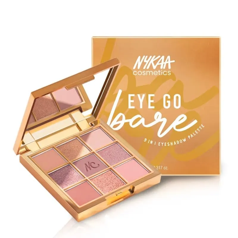 Nykaa Cosmetics 9 in 1 Highly Blendable Eyeshadow Palette - Eye Go Bold (9g)