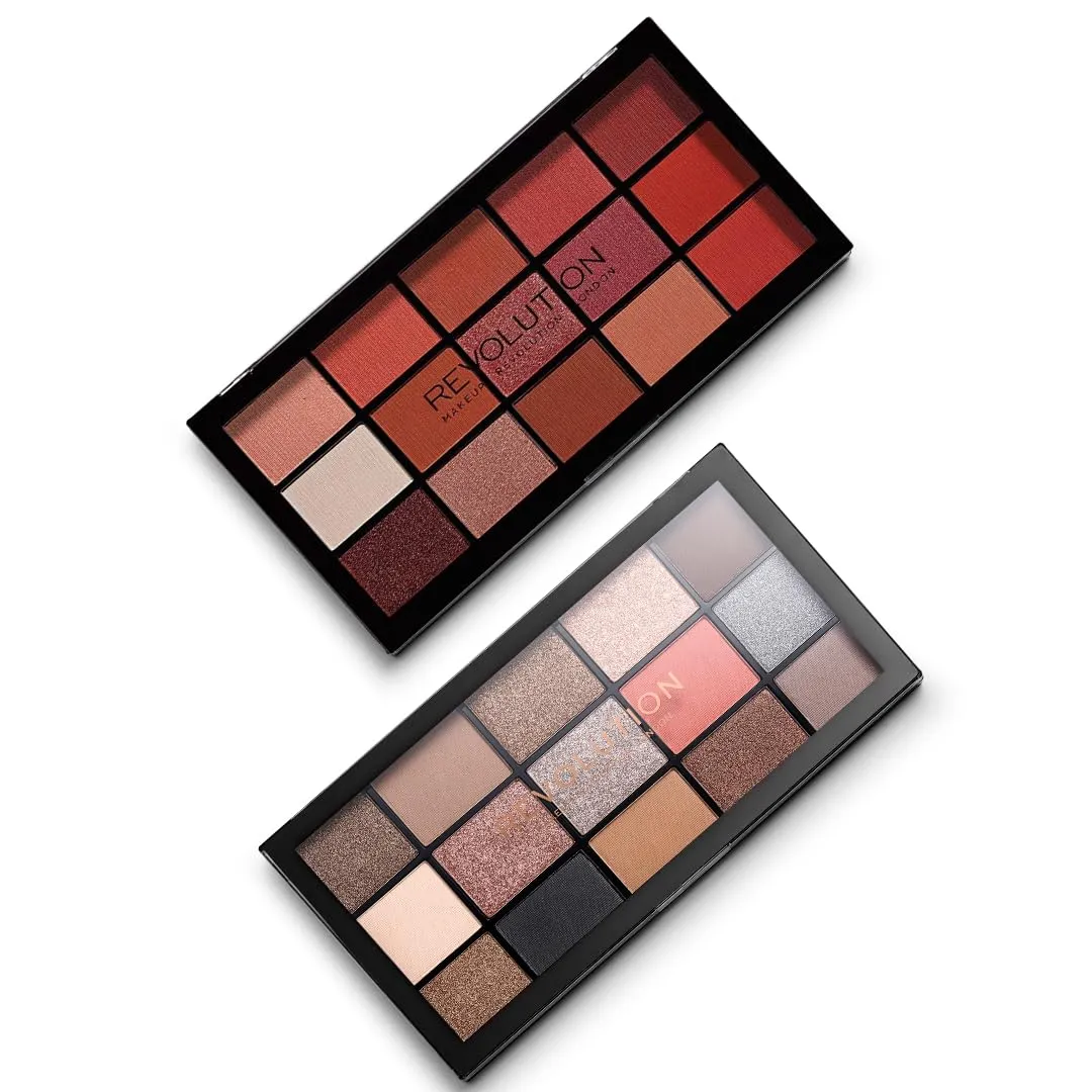 Makeup Revolution Reloaded Combo (Reloaded Eyeshadow Combo) Eyeshadow Palette, Create Long-Lasting Eye Makeup Looks, Vegan & Cruelty-Free, 33g