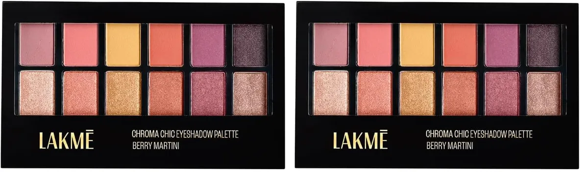 Lakmé Absolute Spotlight Eye Shadow Palette|| Sundowner|| 12 g (Pack of 2)
