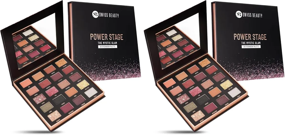 Swiss Beauty Power Stage Eyeshadow Palette (Mystic Glam) (Pack of 2)