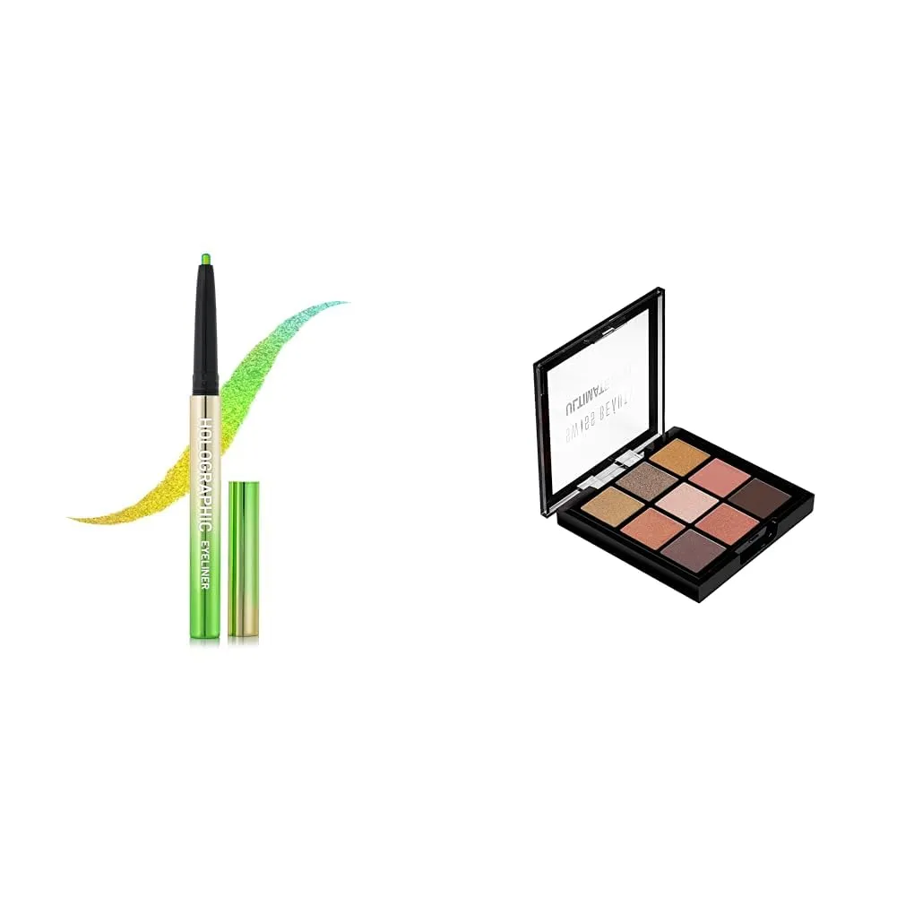 SWISS BEAUTY Holographic Shimmery Eyeliner Pen,Assorted & 9 Pigmented Colors Eyeshadow Palette Long Wearing & Easily Blendable Eye Makeup Matte, Shimmery And Metallic Finish - Multicolor-03, 6G