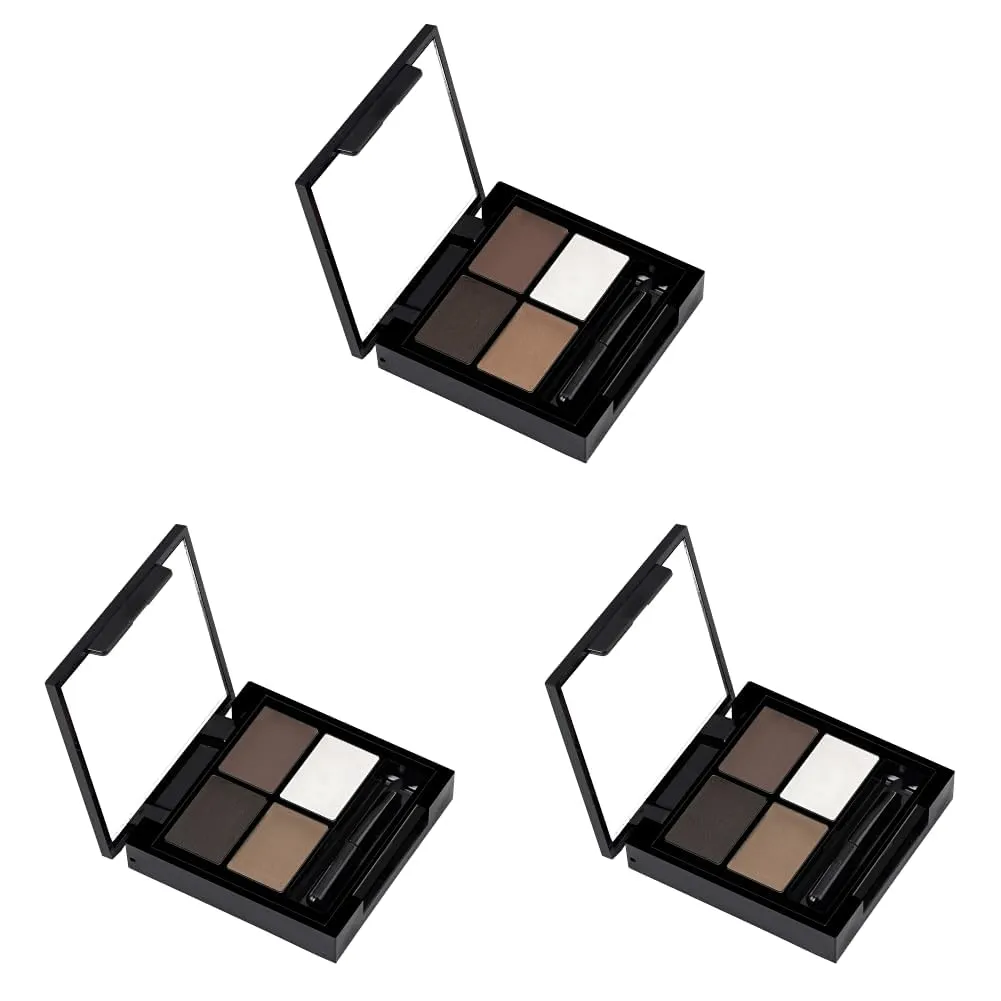 Swiss Beauty Eyebrow Palette with Wax Cream |Travel-friendly Eyebrow Palette with Blendable colors for Face makeup | Shade-02, 5gm| (Pack of 3)