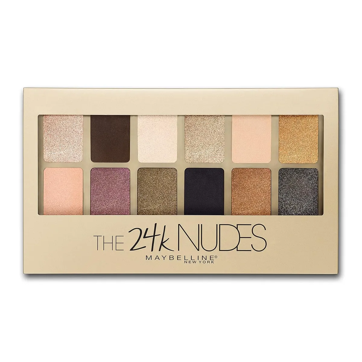 Maybelline New York The 24K Nudes Eyeshadow Palette with Metallic Finish (0.34 Ounce) Metallic Finish