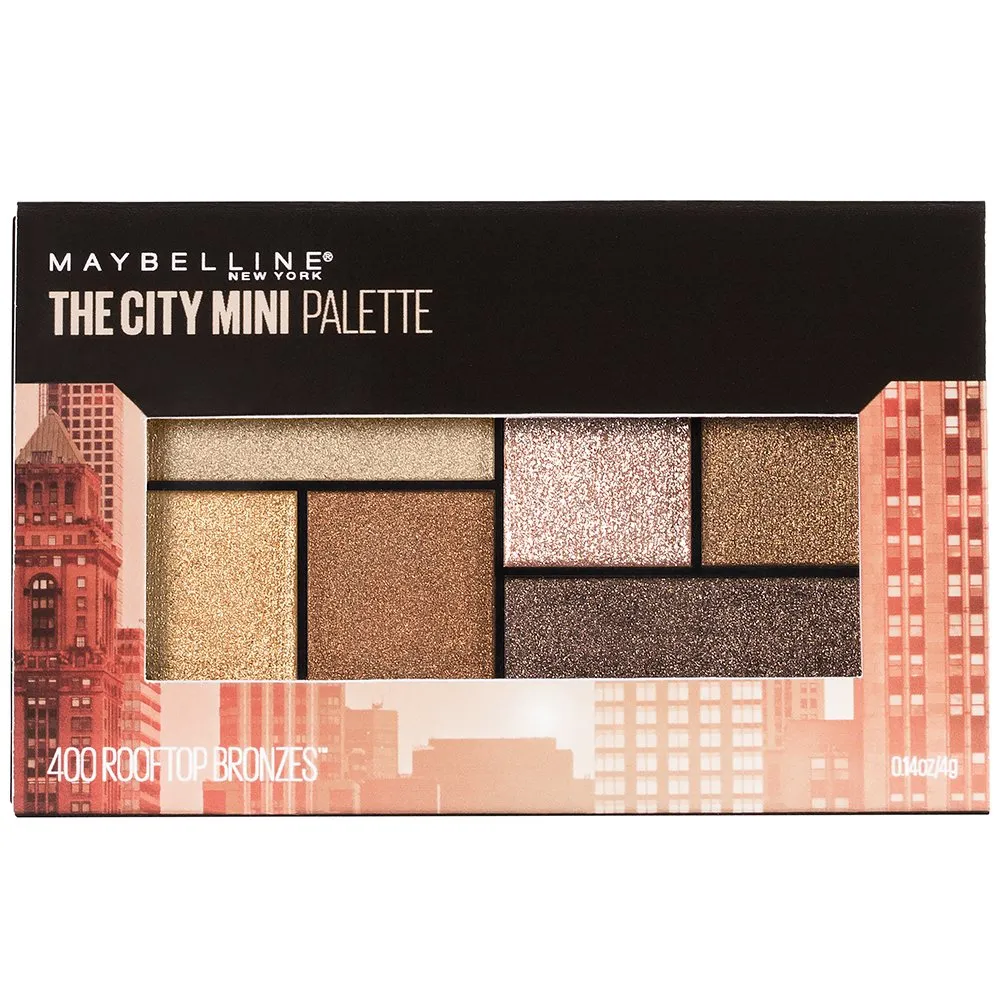 Maybelline The City Shimmery Finish Mini Palette (Rooftop Bronzes, 0.14 oz) Shimmery Finish