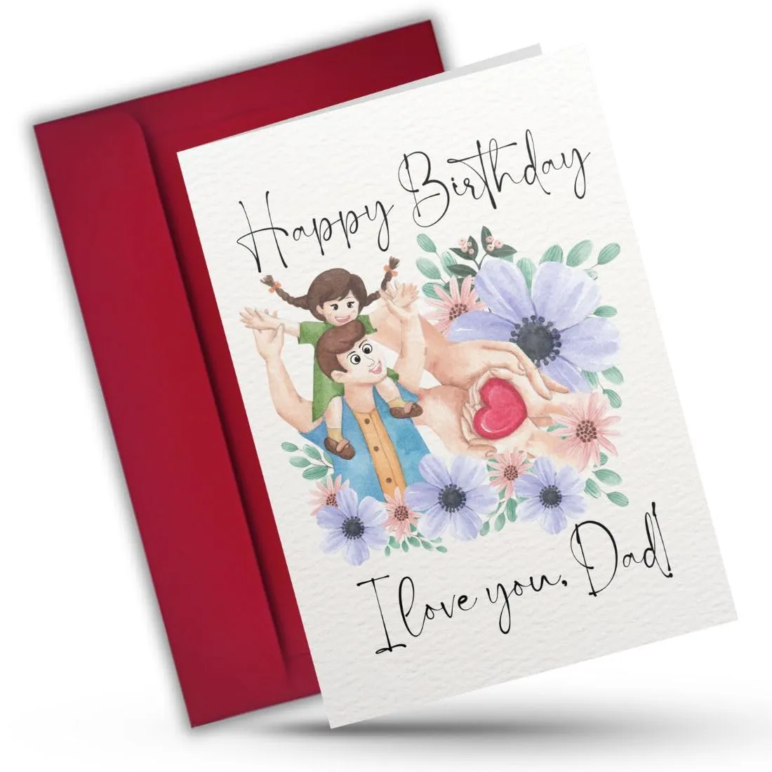 AanyaCentric Printed Father Birthday Greeting Card for Papa Dad Daddy Big Day A5 Size 5.8x8.3inches