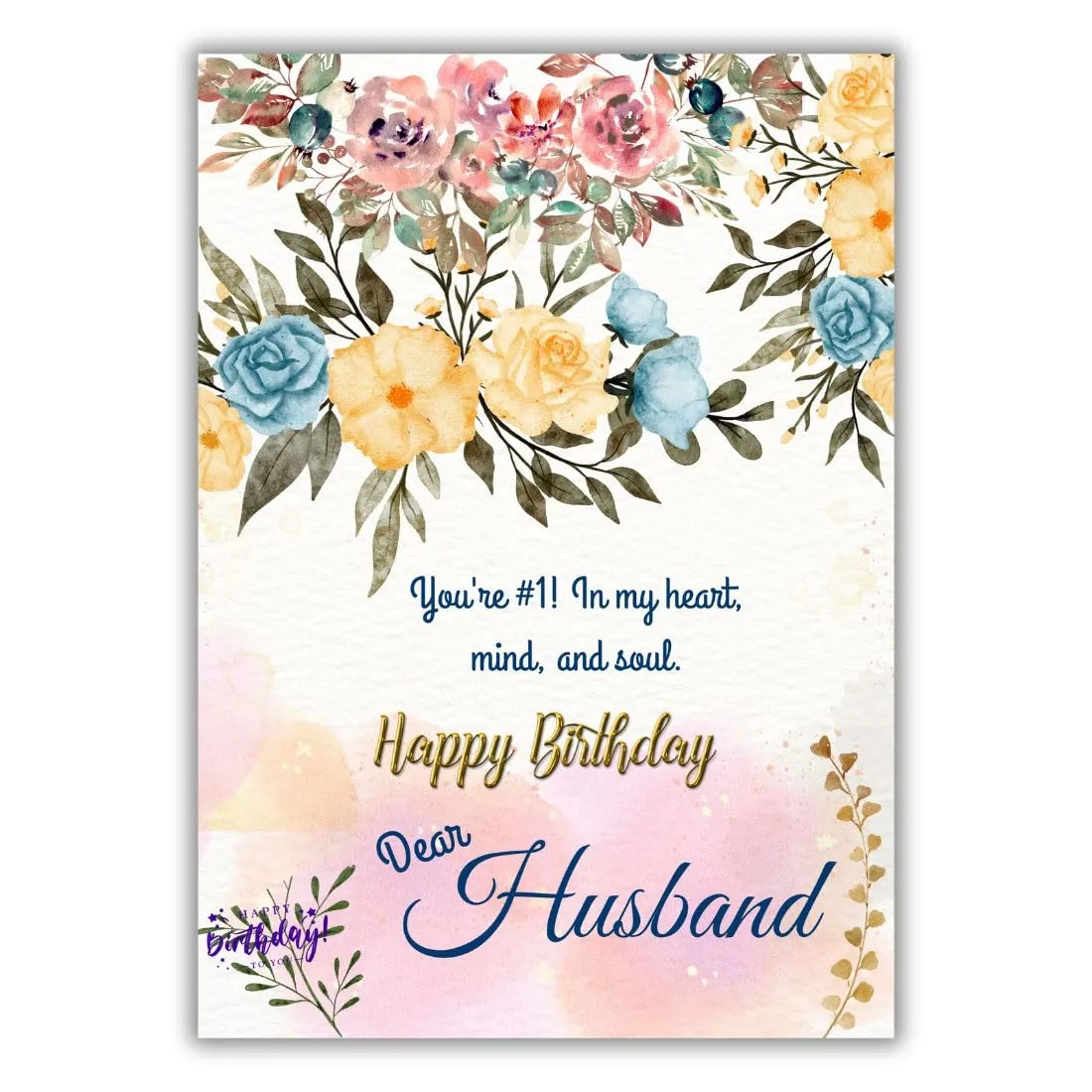 AanyaCentric Husband Birthday Gift - Printed Greeting Card A5 Size(5.8x8.3inch) with Premium Red Envelope For Hubby - Partner Gift Latest Unique - Ideal for Love Boyfriend Fiance