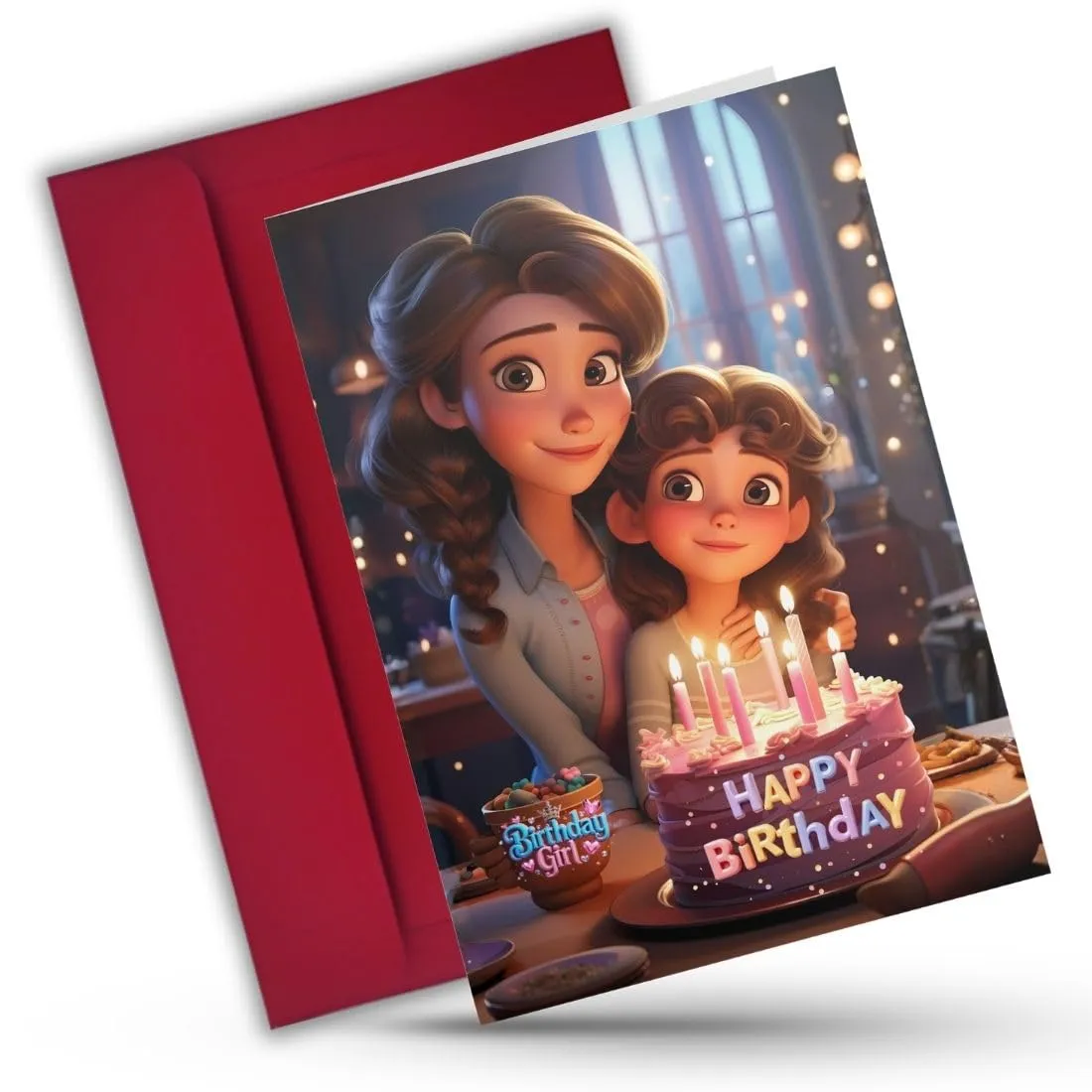 AanyaCentric Birthday Greeting Card for Daughter with Envelope, Daughter Birthday Card | 5.8x8.3 inch